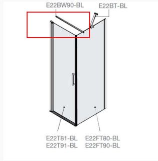 Кронштейн для душевого ограждения Jacob Delafon Contra E22BW90-BL